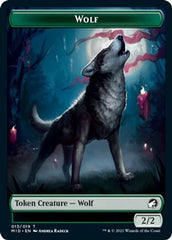 Rhino // Wolf Double-Sided Token [Innistrad: Midnight Hunt Commander Tokens] | Anubis Games and Hobby