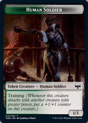 Blood // Human Soldier Double-Sided Token [Innistrad: Crimson Vow Tokens] | Anubis Games and Hobby