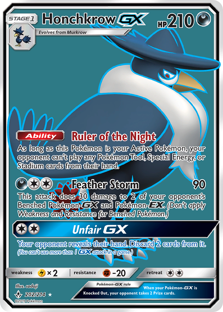 Honchkrow GX (202/214) [Sun & Moon: Unbroken Bonds] | Anubis Games and Hobby