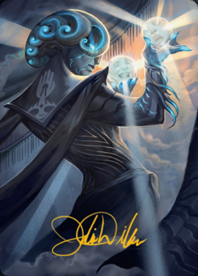 Queza, Augur of Agonies Art Card (Gold-Stamped Signature) [Streets of New Capenna Art Series] | Anubis Games and Hobby