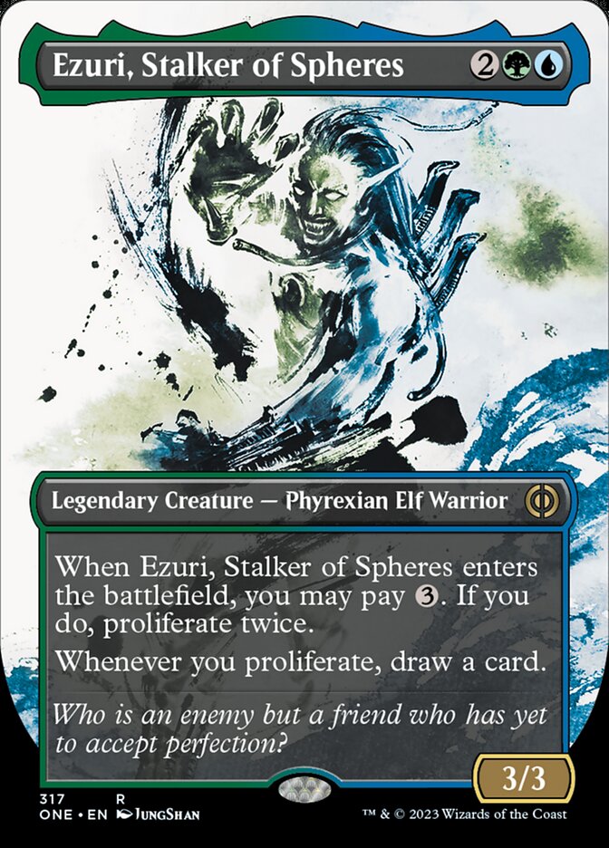 Ezuri, Stalker of Spheres (Borderless Ichor) [Phyrexia: All Will Be One] | Anubis Games and Hobby