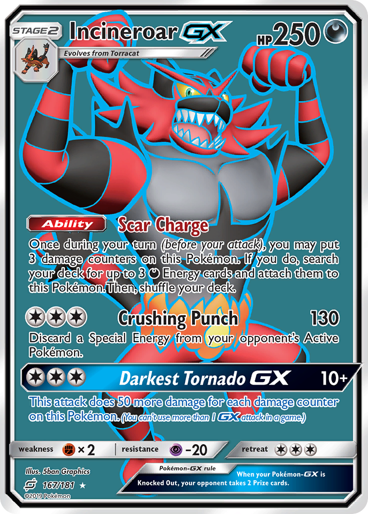 Incineroar GX (167/181) [Sun & Moon: Team Up] | Anubis Games and Hobby