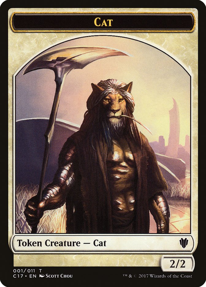 Rat // Cat Double-Sided Token [Commander 2017 Tokens] | Anubis Games and Hobby