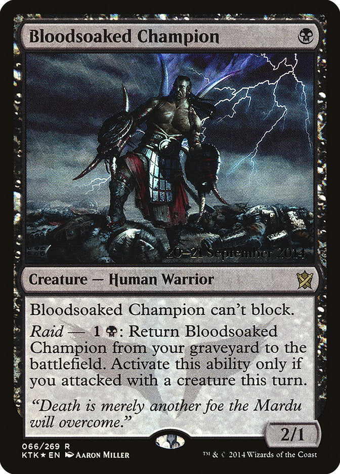 Bloodsoaked Champion [Khans of Tarkir Prerelease Promos] | Anubis Games and Hobby