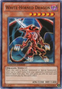 White-Horned Dragon [Gold Series 4: Pyramids Edition] [GLD4-EN014] | Anubis Games and Hobby