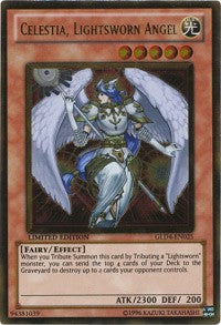 Celestia, Lightsworn Angel [Gold Series 4: Pyramids Edition] [GLD4-EN025] | Anubis Games and Hobby