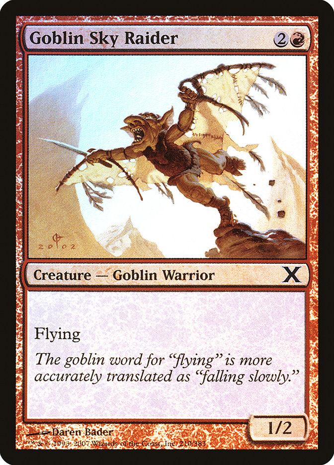 Goblin Sky Raider (Premium Foil) [Tenth Edition] | Anubis Games and Hobby