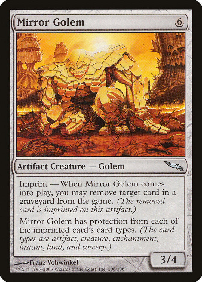 Mirror Golem [Mirrodin] | Anubis Games and Hobby