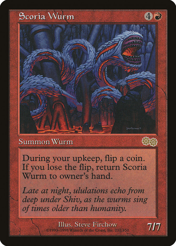 Scoria Wurm [Urza's Saga] | Anubis Games and Hobby