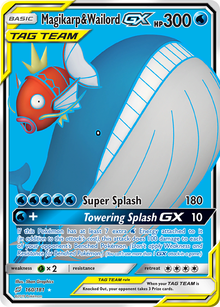 Magikarp & Wailord GX (160/181) [Sun & Moon: Team Up] | Anubis Games and Hobby