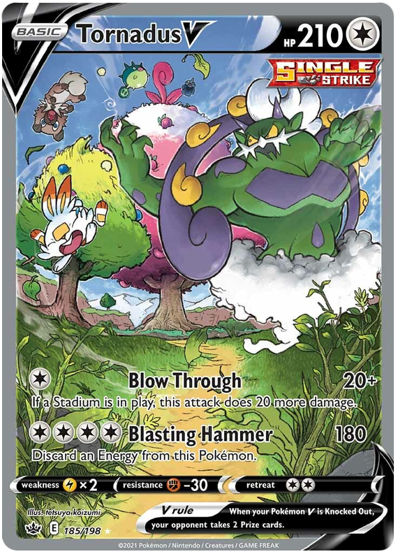 Tornadus V (185/198) [Sword & Shield: Chilling Reign] | Anubis Games and Hobby