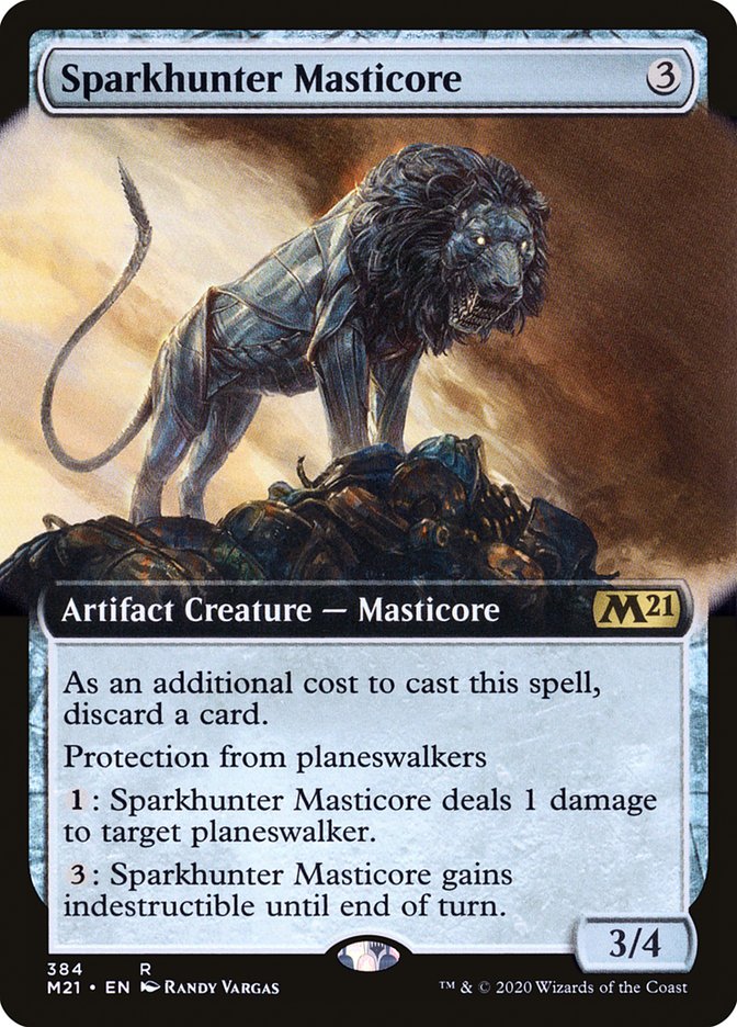 Sparkhunter Masticore (Extended Art) [Core Set 2021] | Anubis Games and Hobby