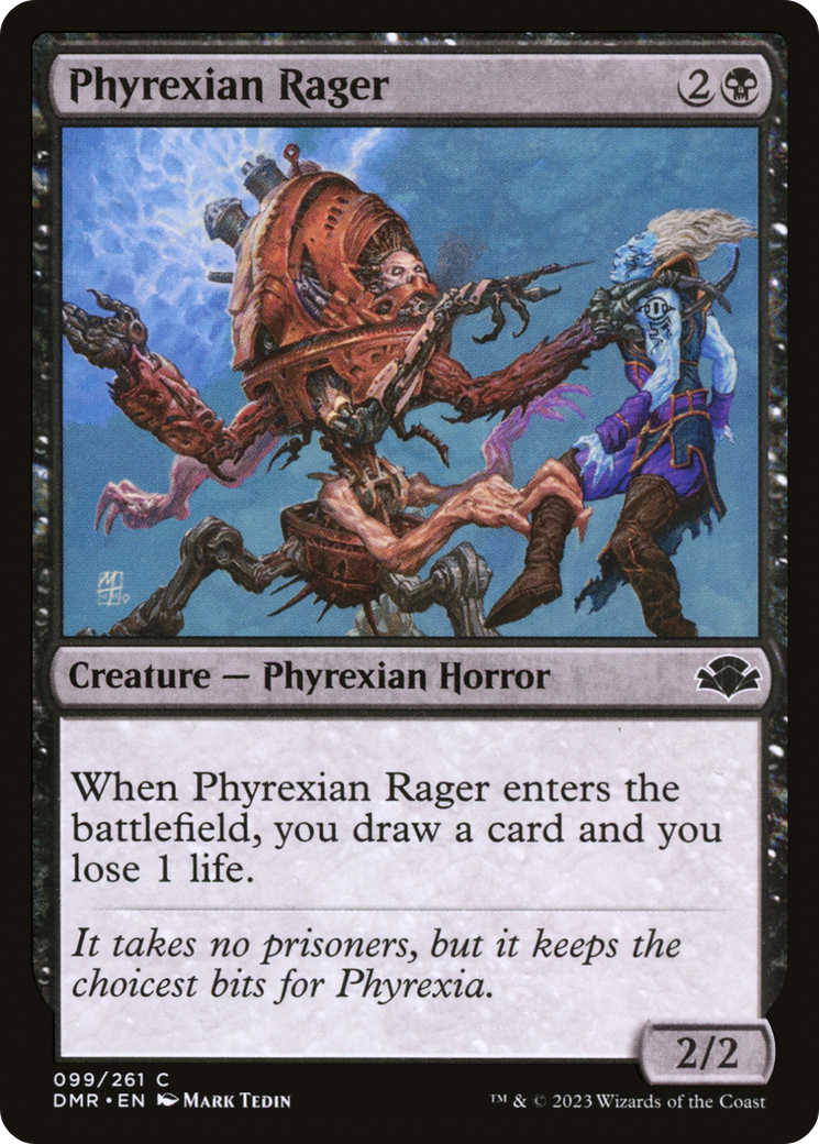 Phyrexian Rager [Dominaria Remastered] | Anubis Games and Hobby