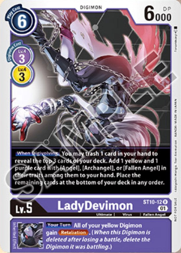 LadyDevimon [ST10-12] (Tamer Goods Set Angewomon & LadyDevimon) [Starter Deck: Parallel World Tactician Promos] | Anubis Games and Hobby