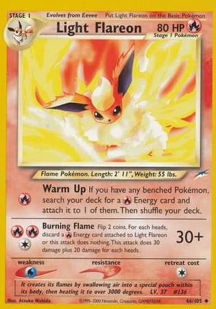 Light Flareon (46/105) [Neo Destiny Unlimited] | Anubis Games and Hobby