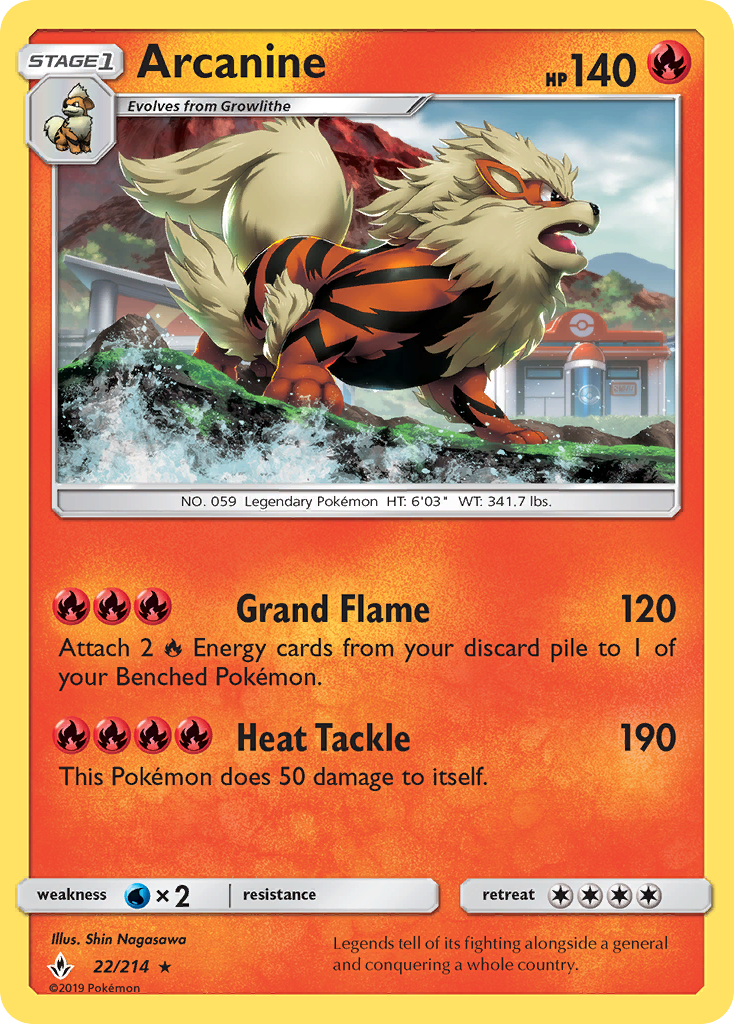 Arcanine (22/214) [Sun & Moon: Unbroken Bonds] | Anubis Games and Hobby