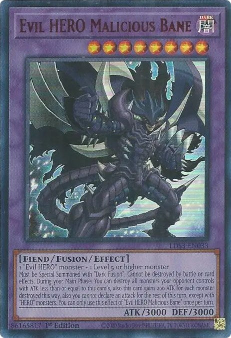 Evil HERO Malicious Bane (Red) [LDS3-EN033] Ultra Rare | Anubis Games and Hobby