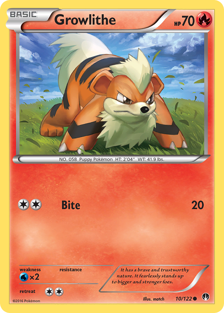 Growlithe (10/122) [XY: BREAKpoint] | Anubis Games and Hobby