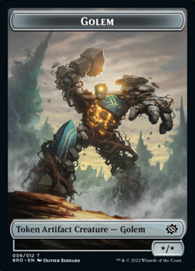 Golem Token [The Brothers' War Tokens] | Anubis Games and Hobby