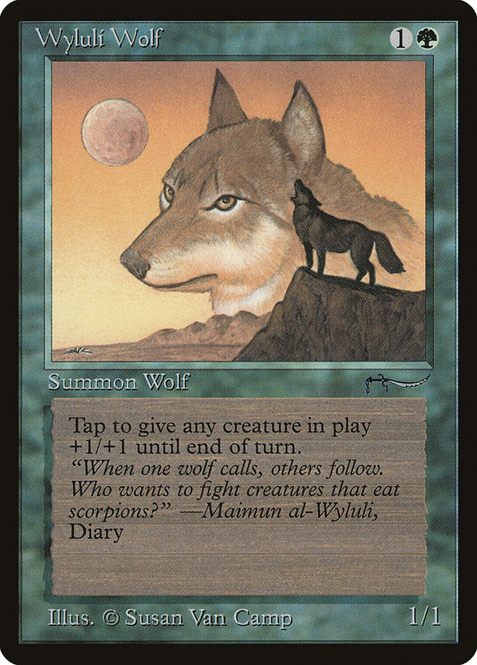 Wyluli Wolf (Light Mana Cost) [Arabian Nights] | Anubis Games and Hobby