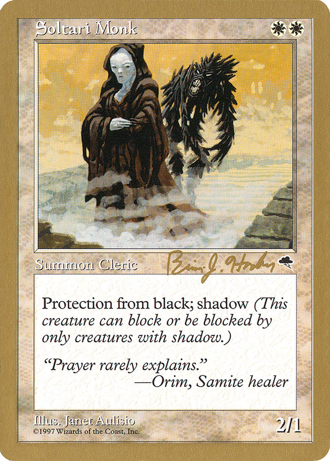 Soltari Monk (Brian Hacker) [World Championship Decks 1998] | Anubis Games and Hobby