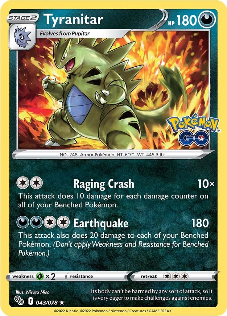 Tyranitar (043/078) [Pokémon GO] | Anubis Games and Hobby