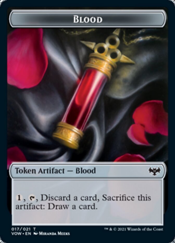 Blood // Bat Double-Sided Token [Innistrad: Crimson Vow Commander Tokens] | Anubis Games and Hobby