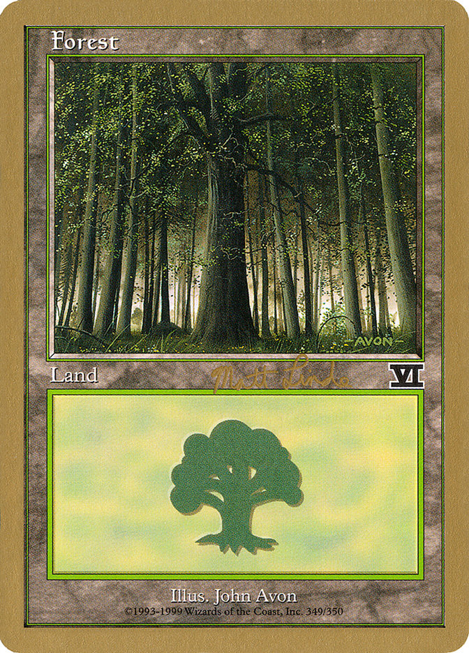 Forest (ml349) (Matt Linde) [World Championship Decks 1999] | Anubis Games and Hobby