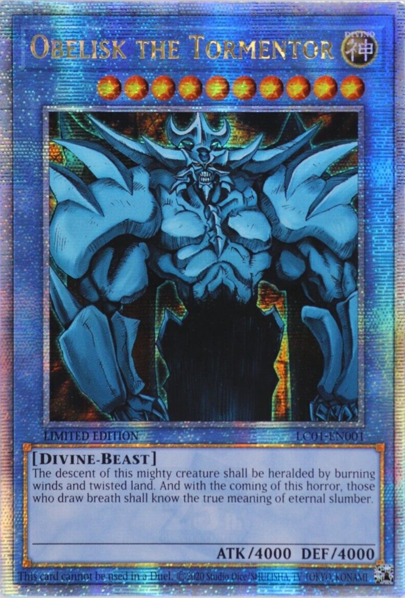 Obelisk the Tormentor (25th Anniversary) [LC01-EN001] Quarter Century Secret Rare | Anubis Games and Hobby