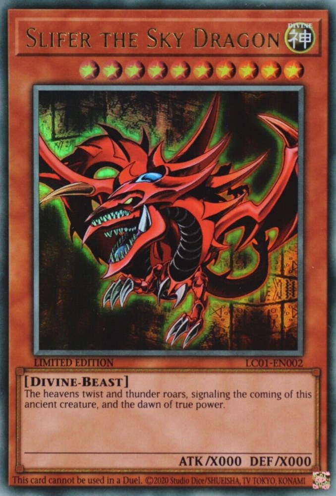 Slifer the Sky Dragon (25th Anniversary) [LC01-EN002] Ultra Rare | Anubis Games and Hobby