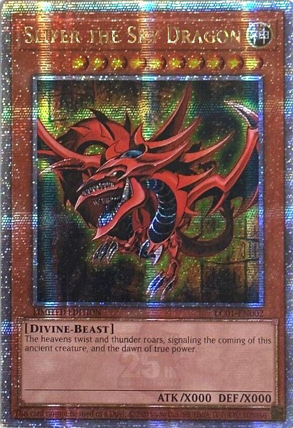 Slifer the Sky Dragon (25th Anniversary) [LC01-EN002] Quarter Century Secret Rare | Anubis Games and Hobby