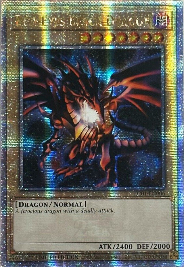 Red-Eyes Black Dragon (25th Anniversary) [LC01-EN006] Quarter Century Secret Rare | Anubis Games and Hobby