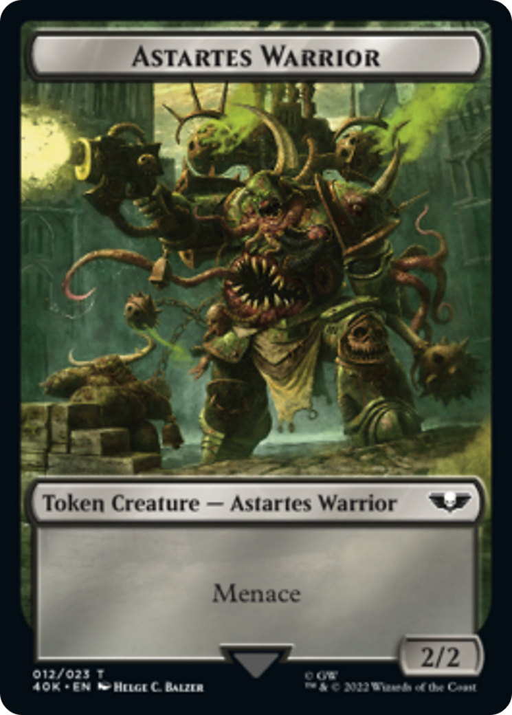 Astartes Warrior // Plaguebearer of Nurgle Double-Sided Token [Warhammer 40,000 Tokens] | Anubis Games and Hobby