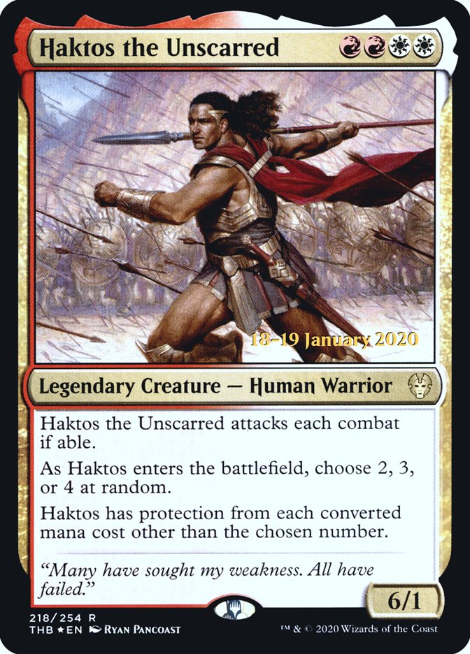 Haktos the Unscarred [Theros Beyond Death Prerelease Promos] | Anubis Games and Hobby