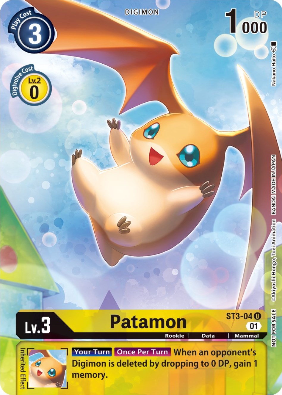 Patamon [ST3-04] (Official Tournament Pack Vol.9) [Starter Deck: Heaven's Yellow Promos] | Anubis Games and Hobby