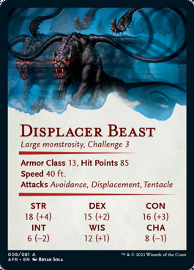 Displacer Beast Art Card [Dungeons & Dragons: Adventures in the Forgotten Realms Art Series] | Anubis Games and Hobby