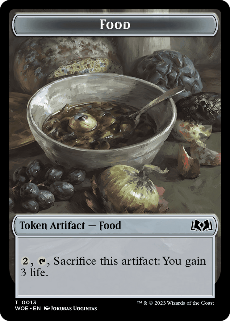 Faerie // Food (0013) Double-Sided Token [Wilds of Eldraine Tokens] | Anubis Games and Hobby