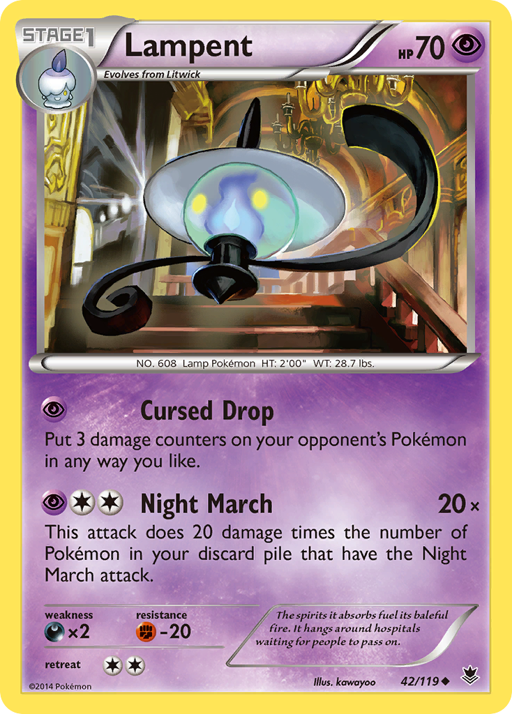 Lampent (42/119) [XY: Phantom Forces] | Anubis Games and Hobby