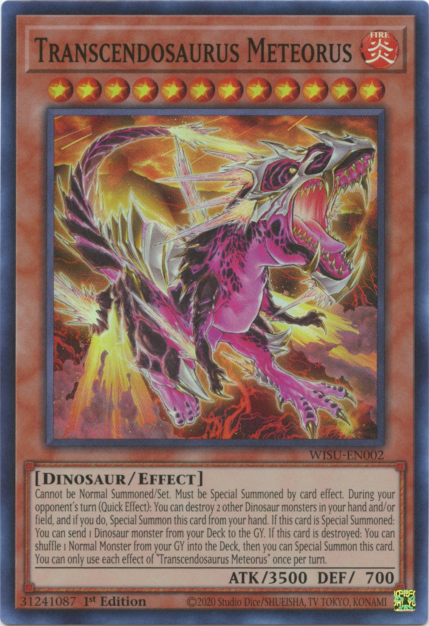 Transcendosaurus Meteorus [WISU-EN002] Super Rare | Anubis Games and Hobby