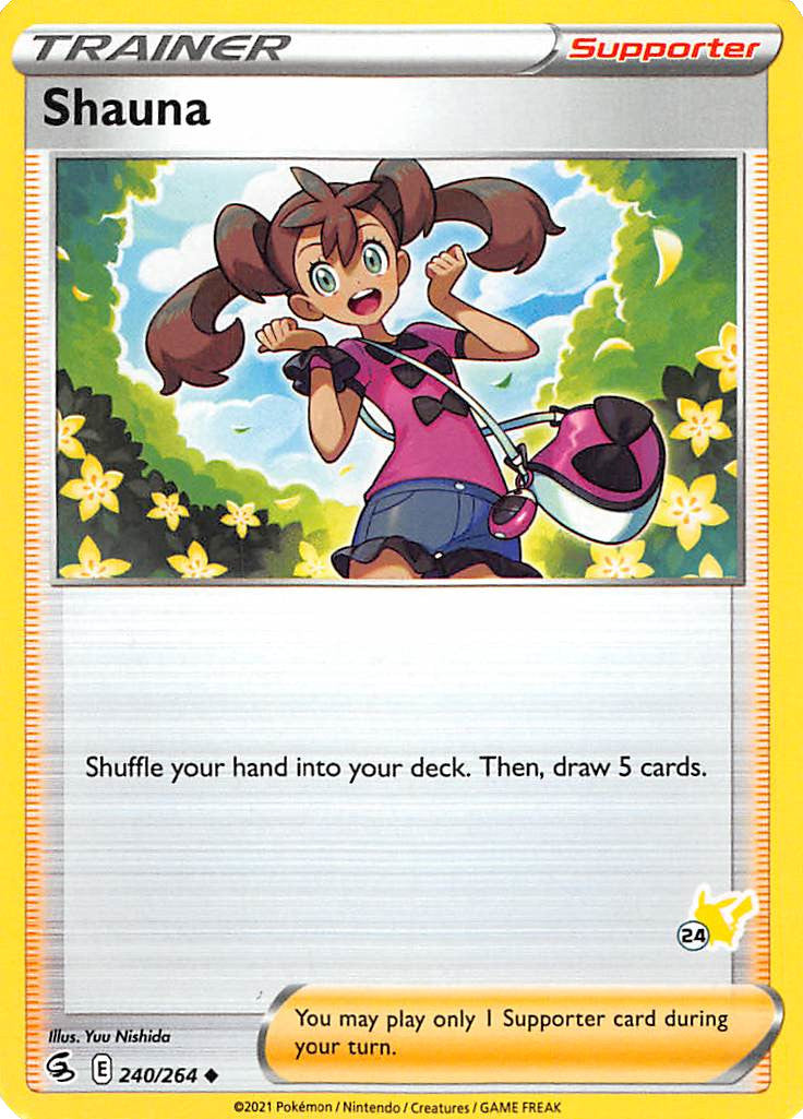 Shauna (240/264) (Pikachu Stamp #24) [Battle Academy 2022] | Anubis Games and Hobby
