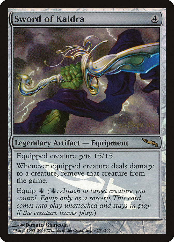 Sword of Kaldra [Mirrodin Promos] | Anubis Games and Hobby