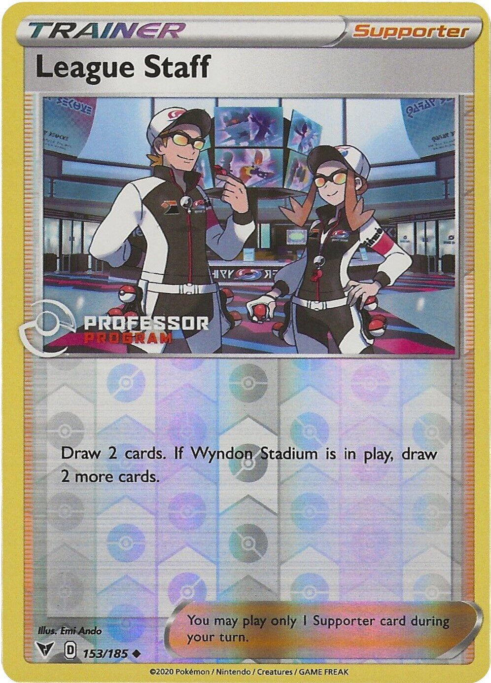 League Staff (153/185) (Professor Program Promo) [Sword & Shield: Vivid Voltage] | Anubis Games and Hobby