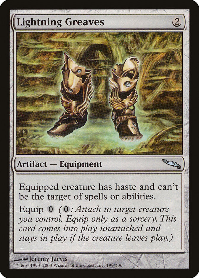Lightning Greaves [Mirrodin] | Anubis Games and Hobby