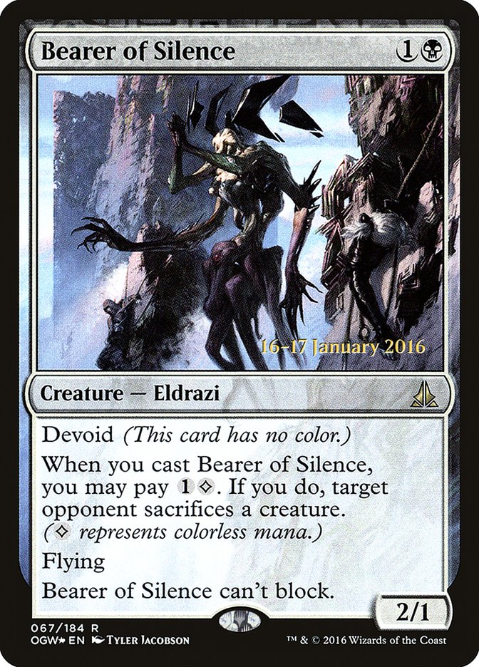 Bearer of Silence [Oath of the Gatewatch Prerelease Promos] | Anubis Games and Hobby