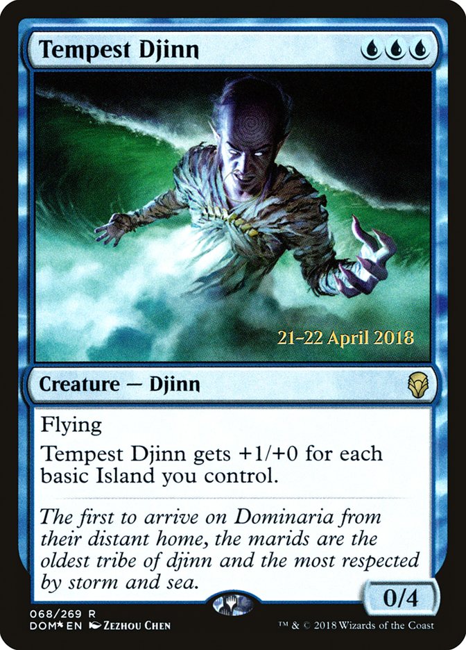 Tempest Djinn [Dominaria Prerelease Promos] | Anubis Games and Hobby