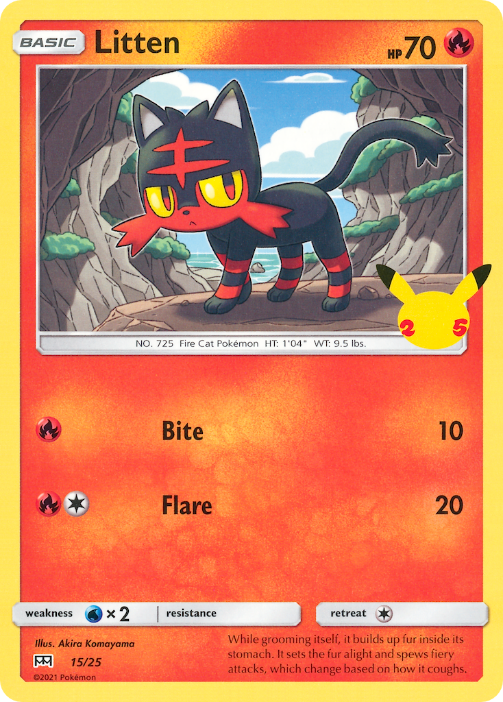 Litten (15/25) [McDonald's 25th Anniversary] | Anubis Games and Hobby