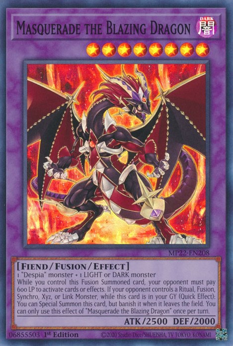 Masquerade the Blazing Dragon [MP22-EN208] Super Rare | Anubis Games and Hobby