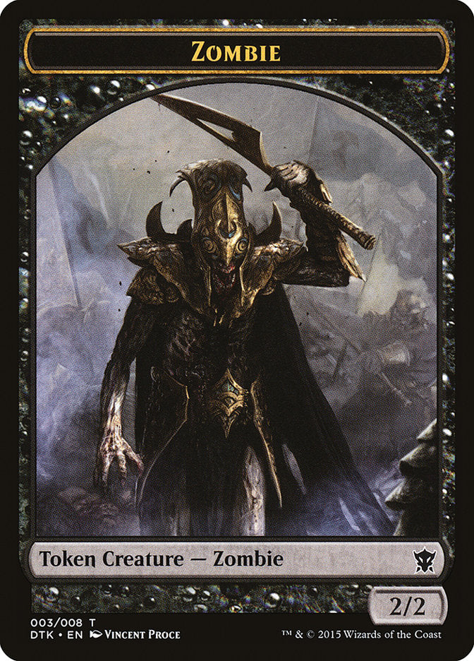 Zombie Token [Dragons of Tarkir Tokens] | Anubis Games and Hobby