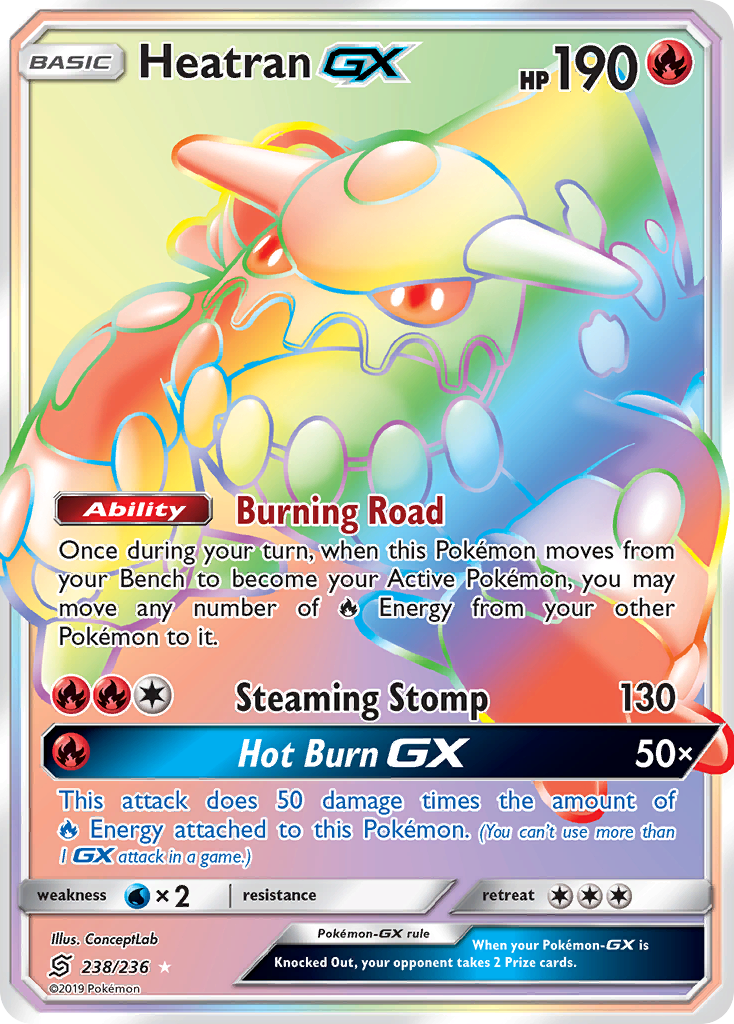 Heatran GX (238/236) [Sun & Moon: Unified Minds] | Anubis Games and Hobby