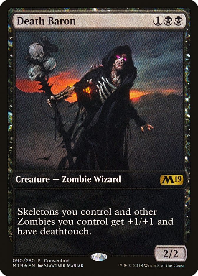 Death Baron (Convention) (Full Art) [Core Set 2019 Promos] | Anubis Games and Hobby